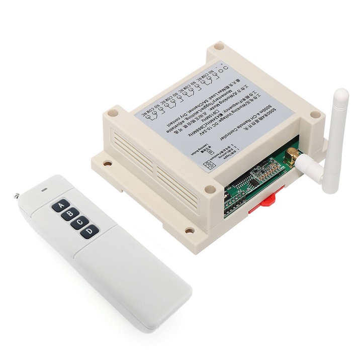 Sistem comutator wireless, 3 moduri, 4 canale, 10-24V, 5000m, negru