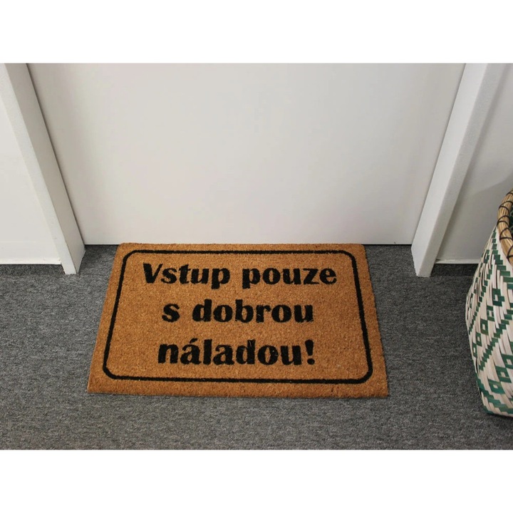 Home Elements bejárati szőnyeg 40x60cm természetes kókuszrost fekete