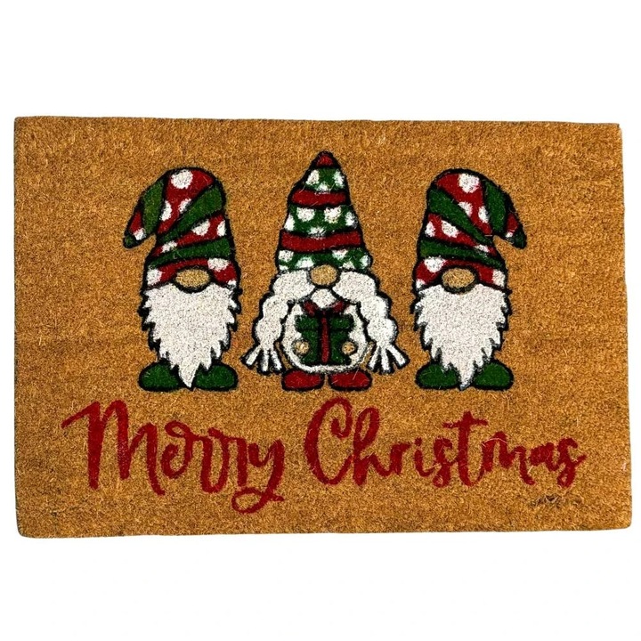 Lábtörlő Home Elements Merry Christmas barna 40x60cm