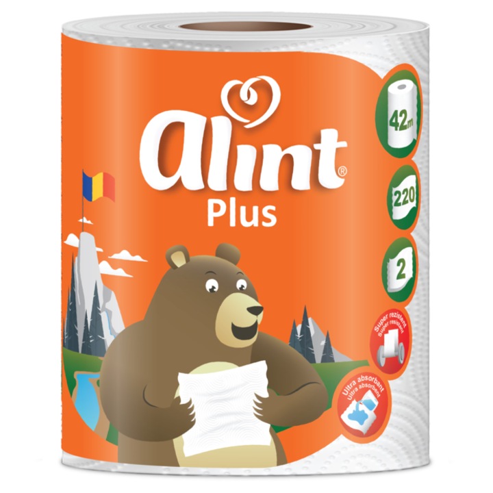 Prosop de hartie Alint, 2 straturi, 220 foi