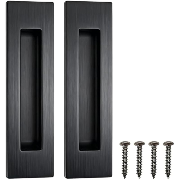 Manere usa glisanta 2 buc inox negru mat 150x50x12mm set