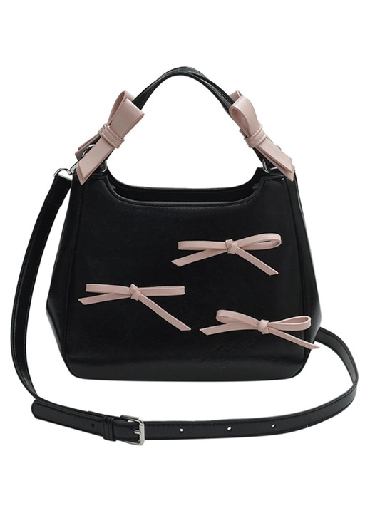 Geanta dama mica fundita, crossbody, 20x10x18cm, roz