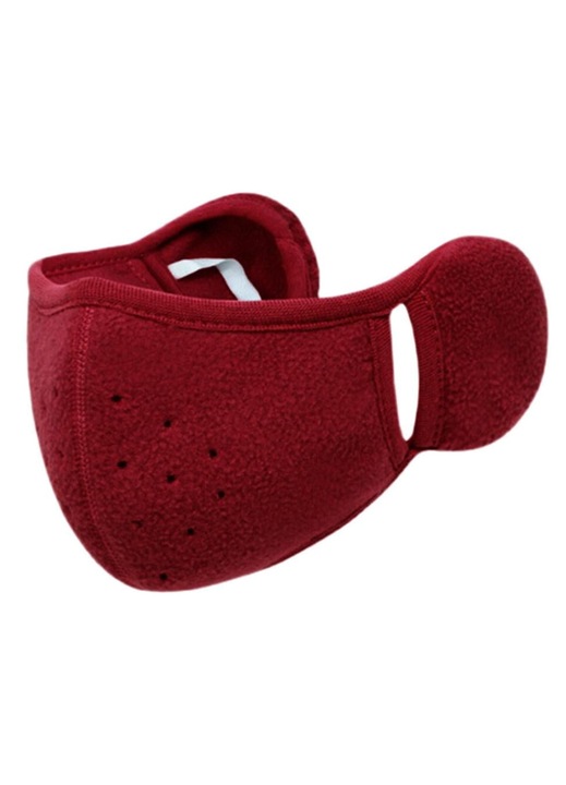 Masca ciclism unisex, protectie urechi si fata, fleece, 24.5x24cm, albastru
