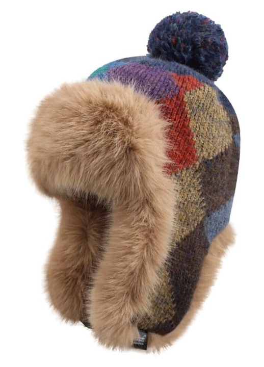 Caciula dama fara bor, model carouri, calduroasa, marime universala, multicolor