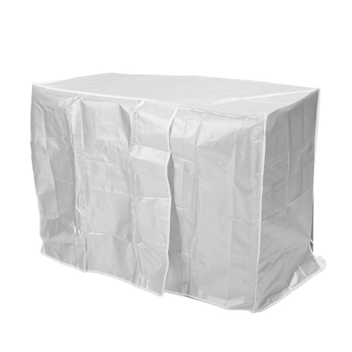 Husa protectie aparat aer conditionat geam, impermeabila, rezistenta la praf, argintie, reglabila, 60x40x15cm