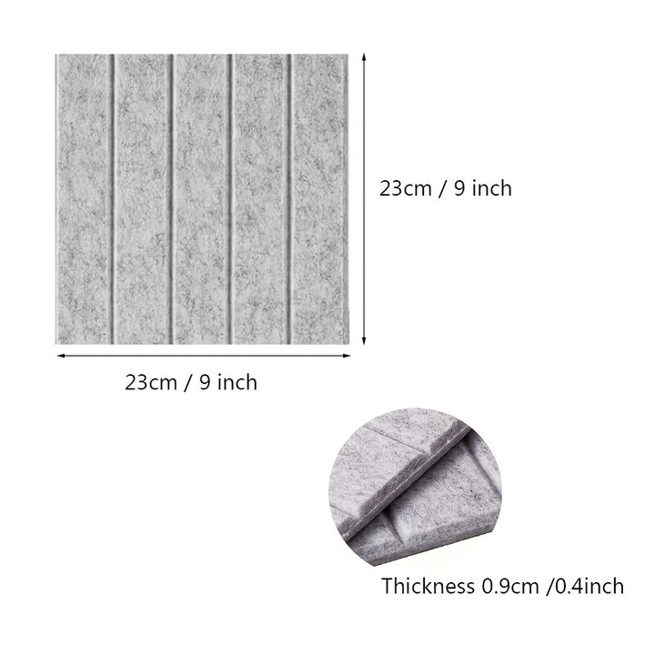 Hangelnyelő hab dekorációs lapok 12 db fehér 30x30cm