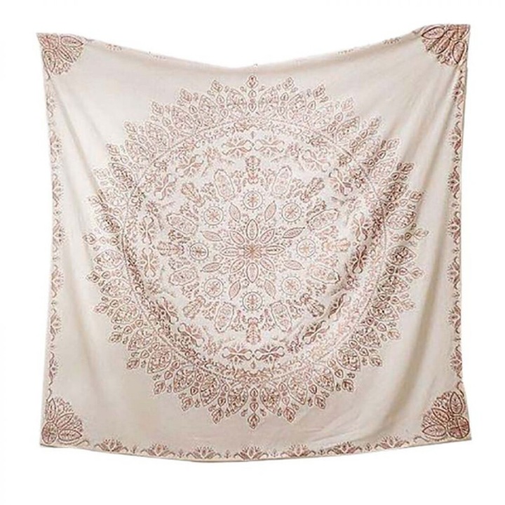 Tapiserie Boho Mandala Floral, Poliester, Multicolor, Diverse Dimensiuni
