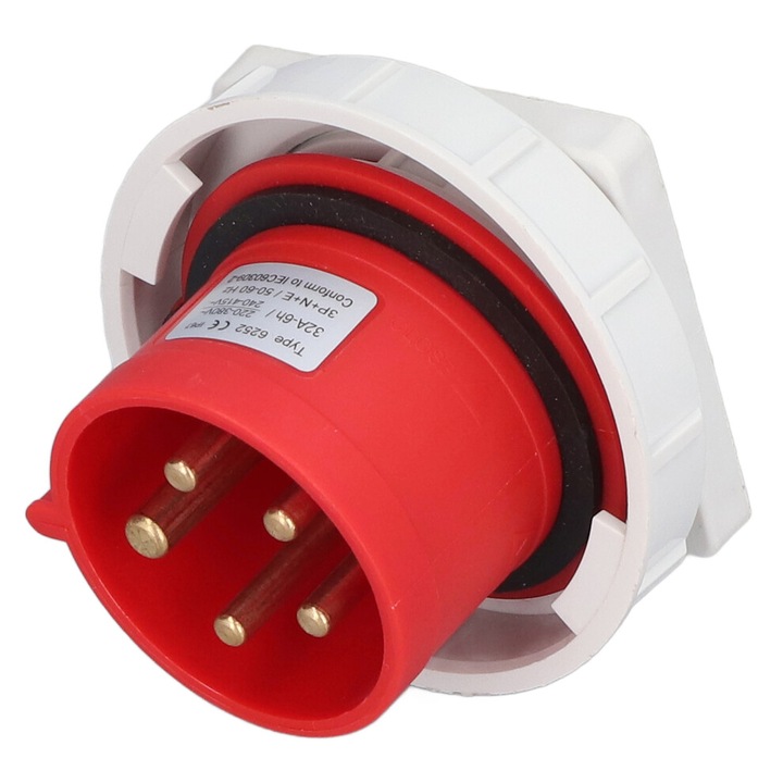 Priza industriala IP67 3P+N+E 32A nylon albastru 220x380V