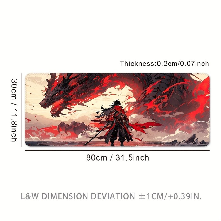 Mousepad gaming 800x300x2mm multicolor