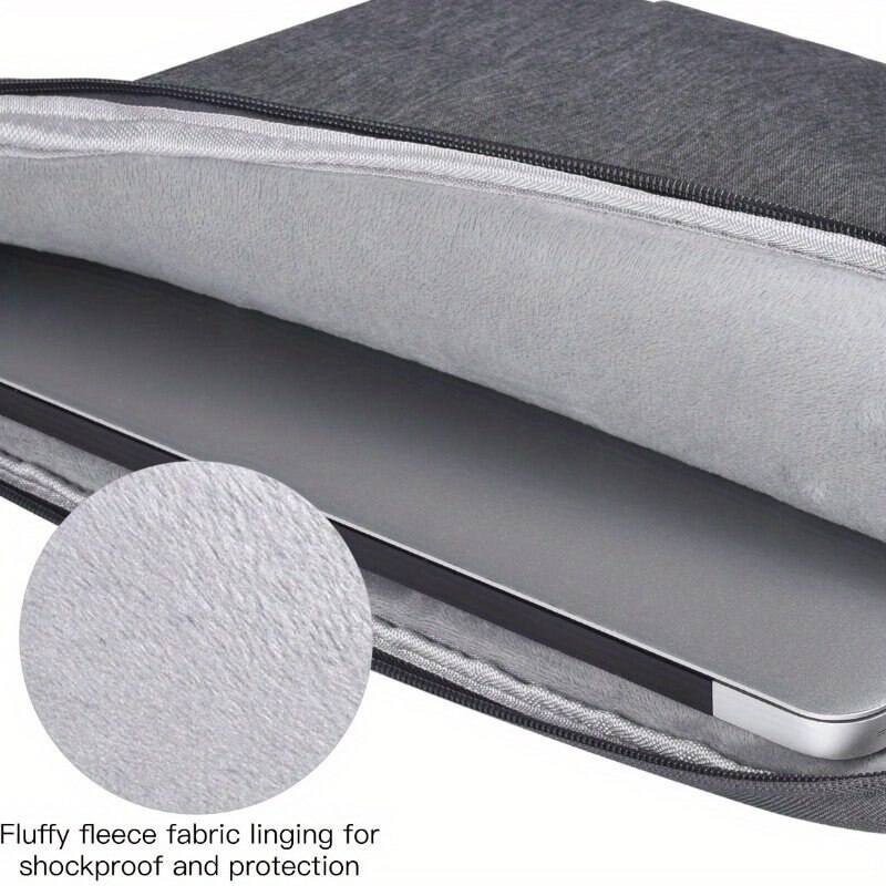 Husa laptop 13-15.6 inch, gri, cu maner, rezistenta, usor de curatat