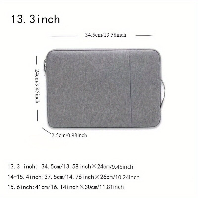 Husa laptop 13.3-16 inch, material impermeabil, captuseala moale, 34x24x2 cm