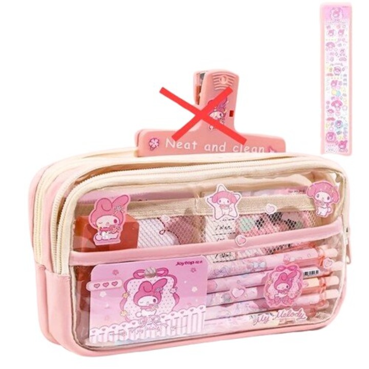 Penar nylon cu Kuromi si Cinnamoroll, compact, multicolor
