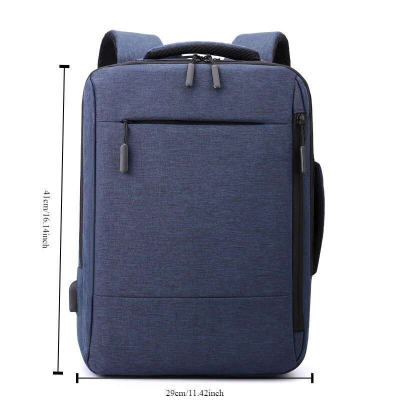 Rucsac multifunctional laptop, rezistent la apa, gri inchis, 30x45x15cm
