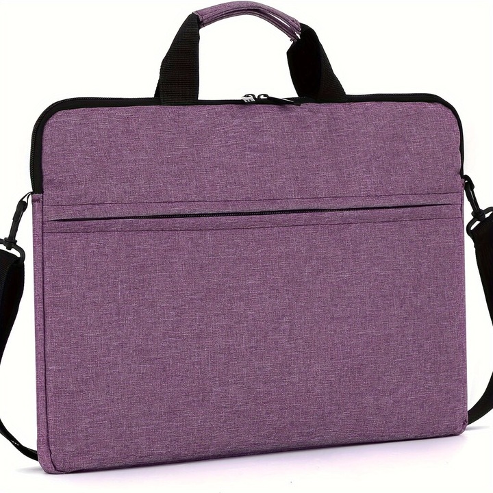 Unisex laptop táska, strapabíró, lila, 15.6 hüvelyk, vállpánttal