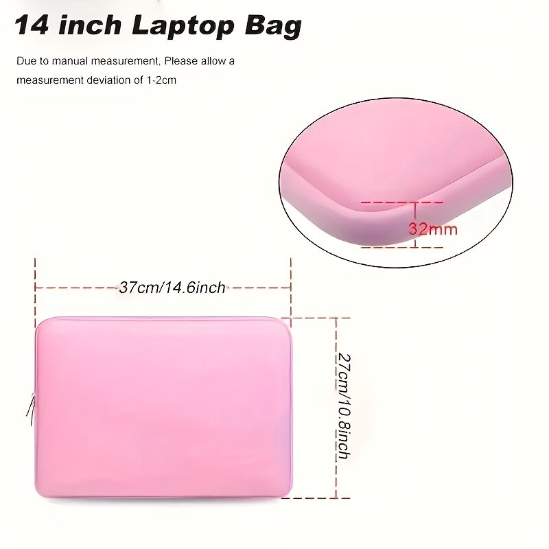 Husa laptop 14 inch, albastru inchis, material durabil, captuseala moale