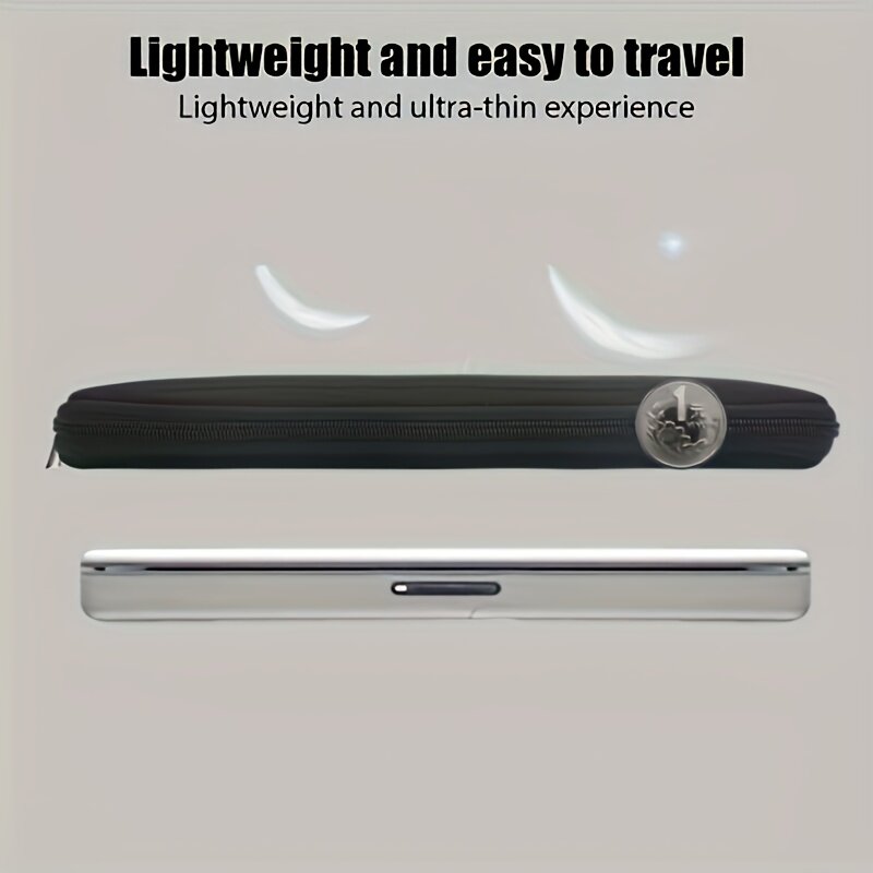 Husa laptop 14 inch, albastru inchis, material durabil, captuseala moale