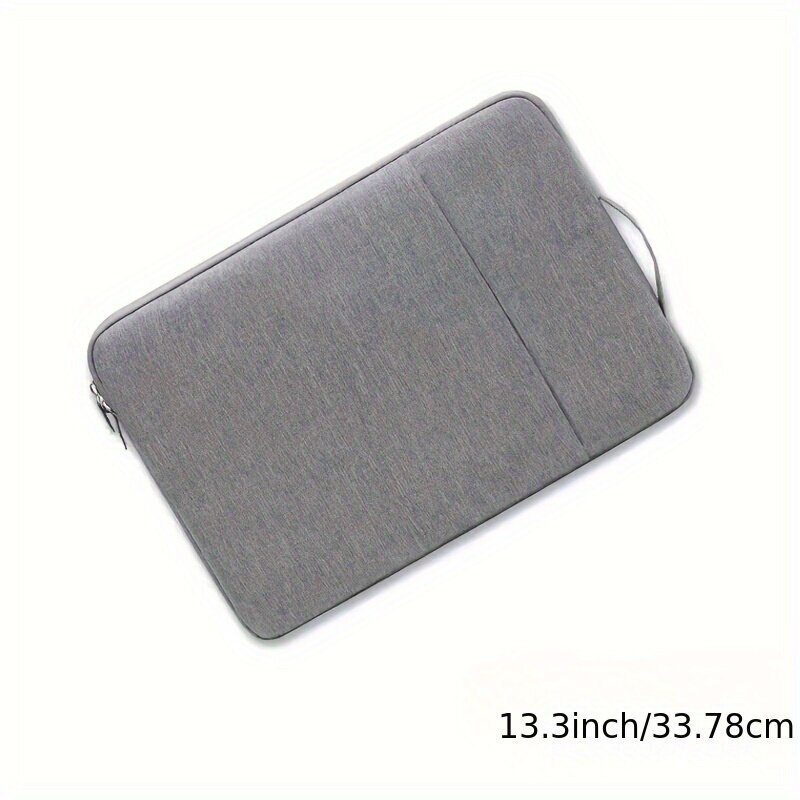 Husa laptop 13-15.6 inch, gri, cu maner, rezistenta, usor de curatat
