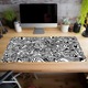 Mousepad topografic valuri 90x40cm negru alb