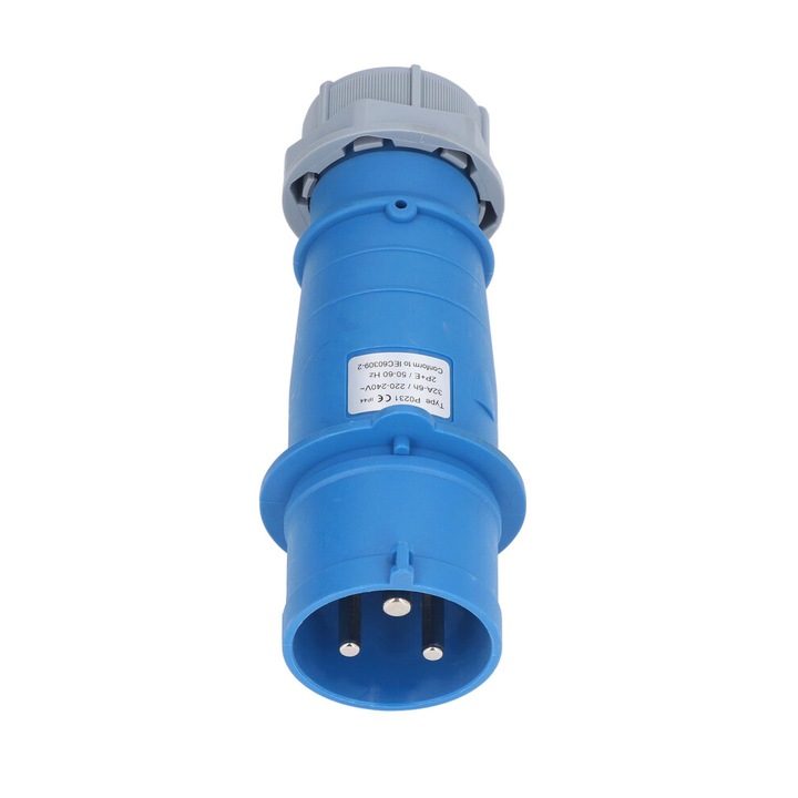 Priza industriala 2P+E 32A IP44, carcasa nylon, contact alama, rezistenta la apa si praf