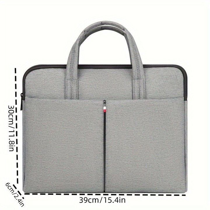 Szürke texturált üzleti laptoptáska 40x30x10cm