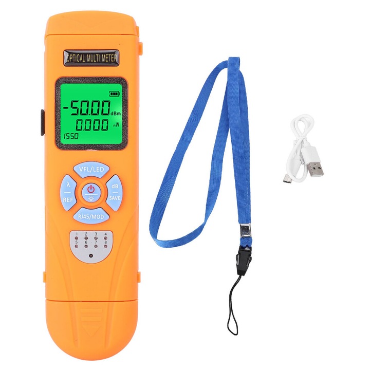 Tester Fibra Optica, 10 lungimi de unda, gama -70+10dBm, LED, 30km, 850-1650nm