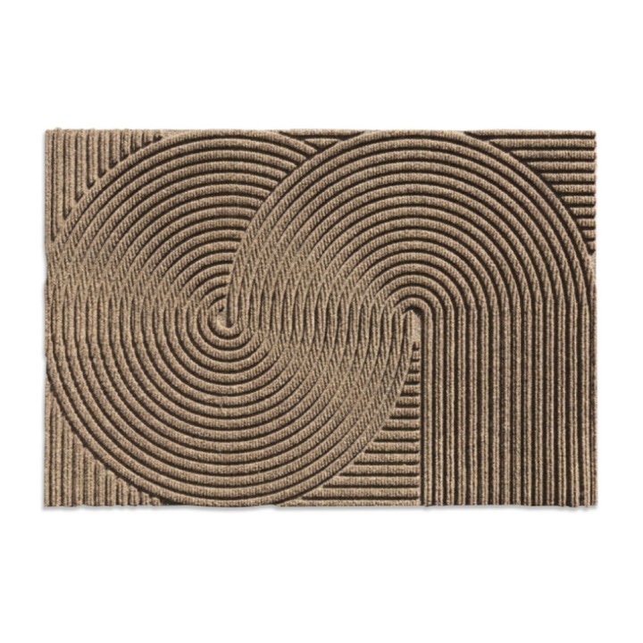 Bejárati szőnyeg, strapabíró, csúszásgátló, khaki, 60x40cm