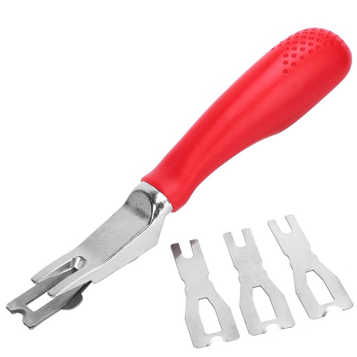 Cutit pentru taiat si finisat pardoseli PVC, aliaj zinc-aluminiu, 180mm, set 4 piese