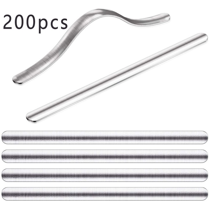 Bara metalica flexibila aluminiu adeziv, perna nas spuma memorie anti-aburire, ergonomic, universal