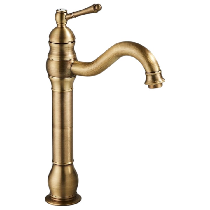 Baterie Lavoar/Chiuveta Baie BisDesign®, Finisaj Bronz Antichizat, Dimensiune 33 cm
