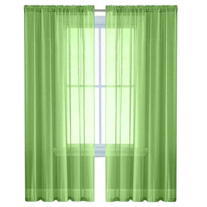 Féláttetsző voile függönyök, divatos design, divatos megjelenés, fehér, 140x245cm