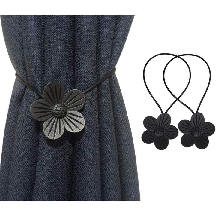 Suport vintage pentru perdele, fluture, rasina, magnet puternic, ajustabil, multicolor
