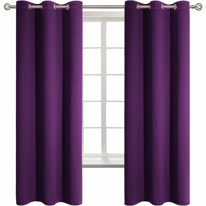 2 db blackout függöny szett, 42x63 inch, sötétkék, hőszigetelés, UV védelem