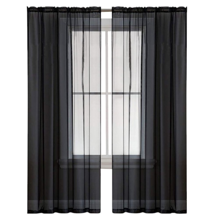 Féláttetsző voile függönyök, divatos design, mosható, 140x245cm