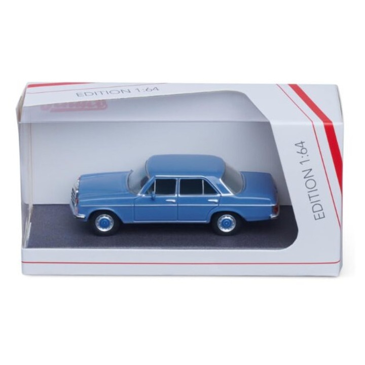Mercedes-Benz 200D szedán kék 1:64-es méretarányú modellautó, Schuco