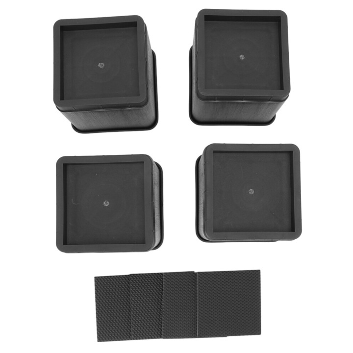 Suporturi reglabile mobilier, set, plastic dur, antiderapant, 10x10x5cm
