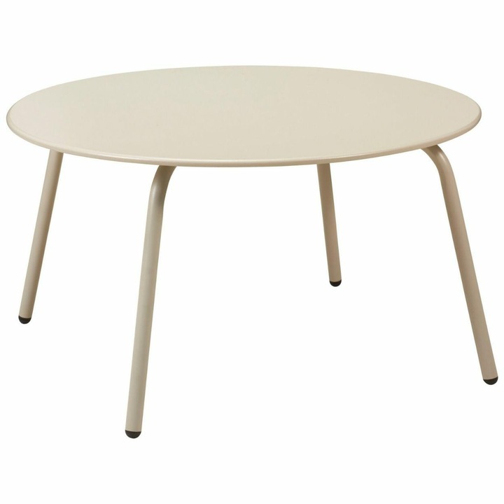 Masa de cafea HowHomely, rotunda, bej mat, 70x40 cm