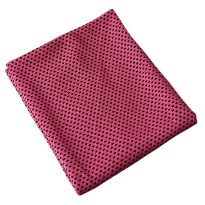 Prosop sportiv racoritor microfibra rosu trandafir 30x100cm