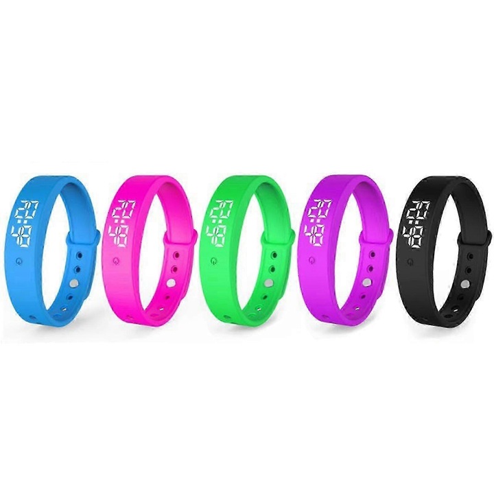 Ceas cu alarma vibratii, 6 alarme, rezistent la apa, silicon, 30 zile autonomie