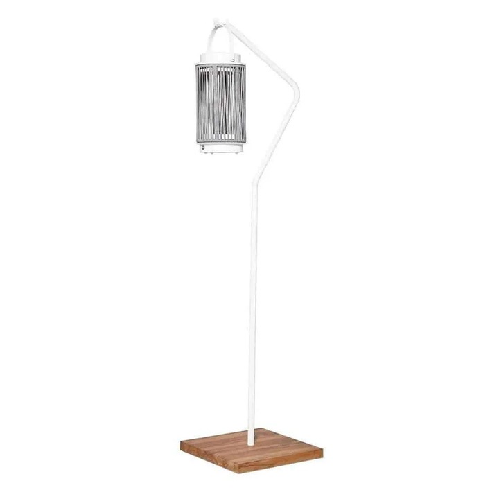 Suport lemn lampa solara IVY alb