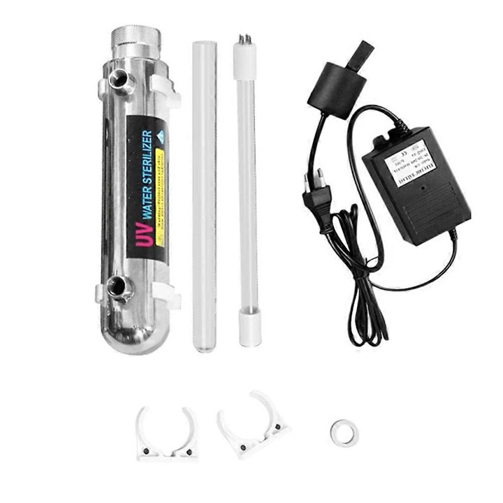 Sterilizator apa UV 16W inox, dezinfectare directa, 110-220V, EU plug