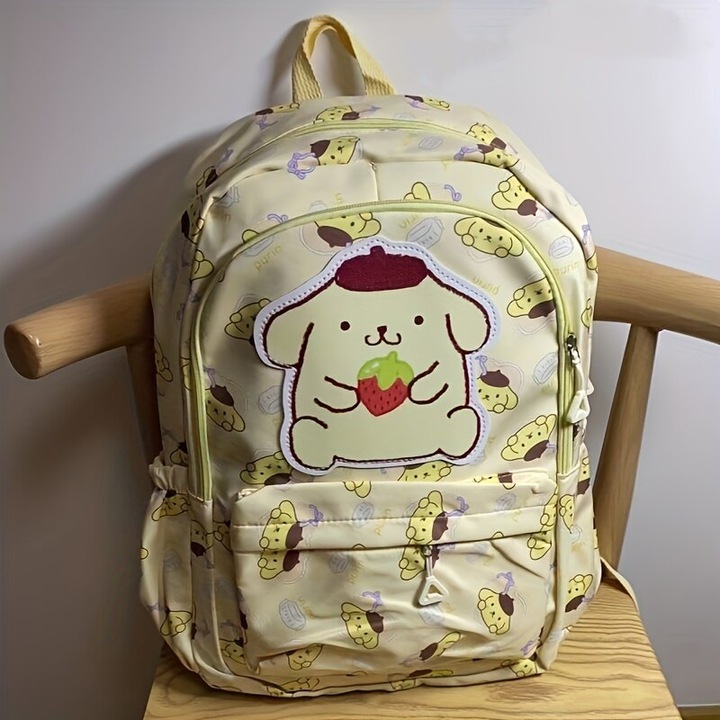 Ghiozdan scolar cu personaje Sanrio, multicolor, 30x40cm