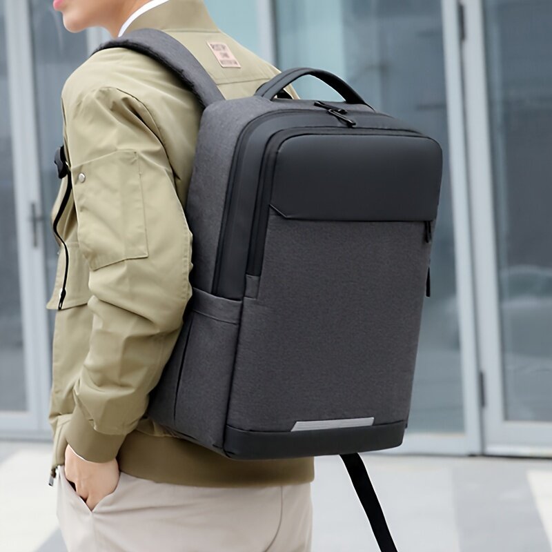 Rucsac business cu compartiment laptop, gri inchis, 39.62cm