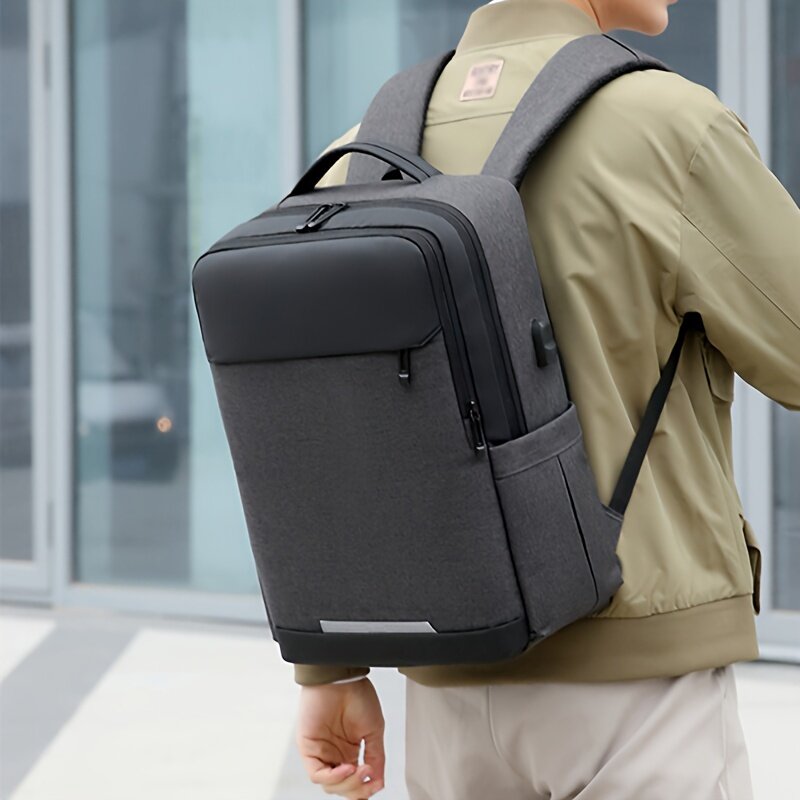 Rucsac business cu compartiment laptop, gri inchis, 39.62cm