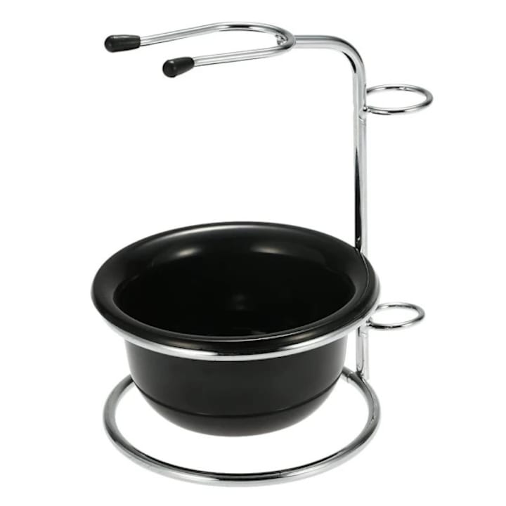 Suport universal din otel inoxidabil pentru perie si aparat de ras, crom, 10.7x7cm