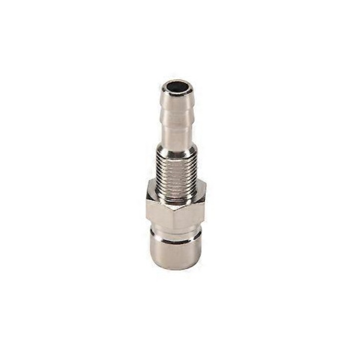 Conector combustibil 5/16-3/8 inch inox argintiu 12.5mm