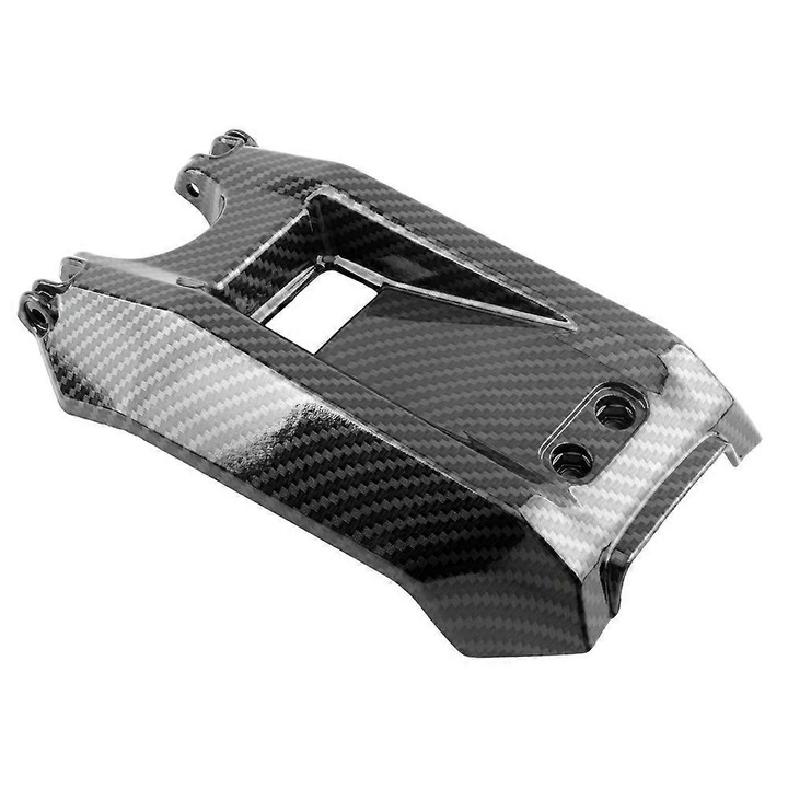 Capac protectie baterie motocicleta, model carbon, ABS, universal, 30x20x10cm