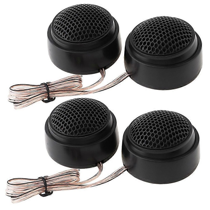 Set 4 Tweeter Auto Mini Dome 1000W Universal Negru 4.5x1.5x3cm