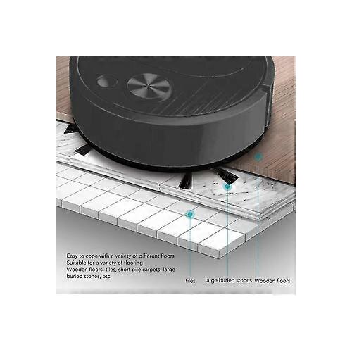 Aspirator robot multifunctional, negru, 30x30x10cm
