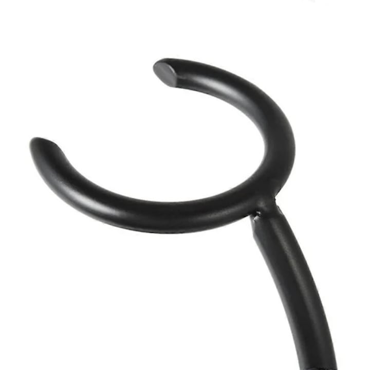 Suport pentru aparat de ras si perie, negru, 10.5x3.2cm