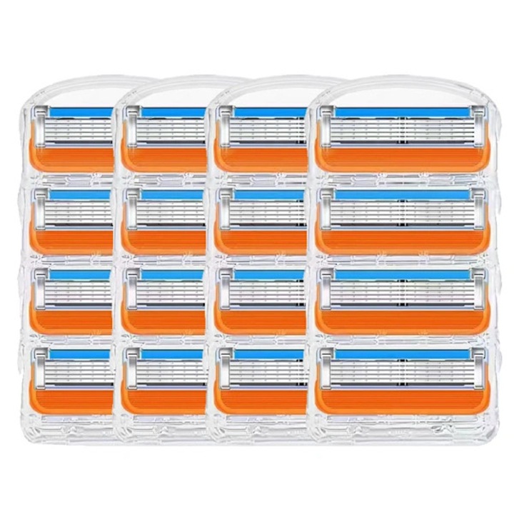 Set 16 lame de ras pentru barbati, ascutite, confortabile, alb